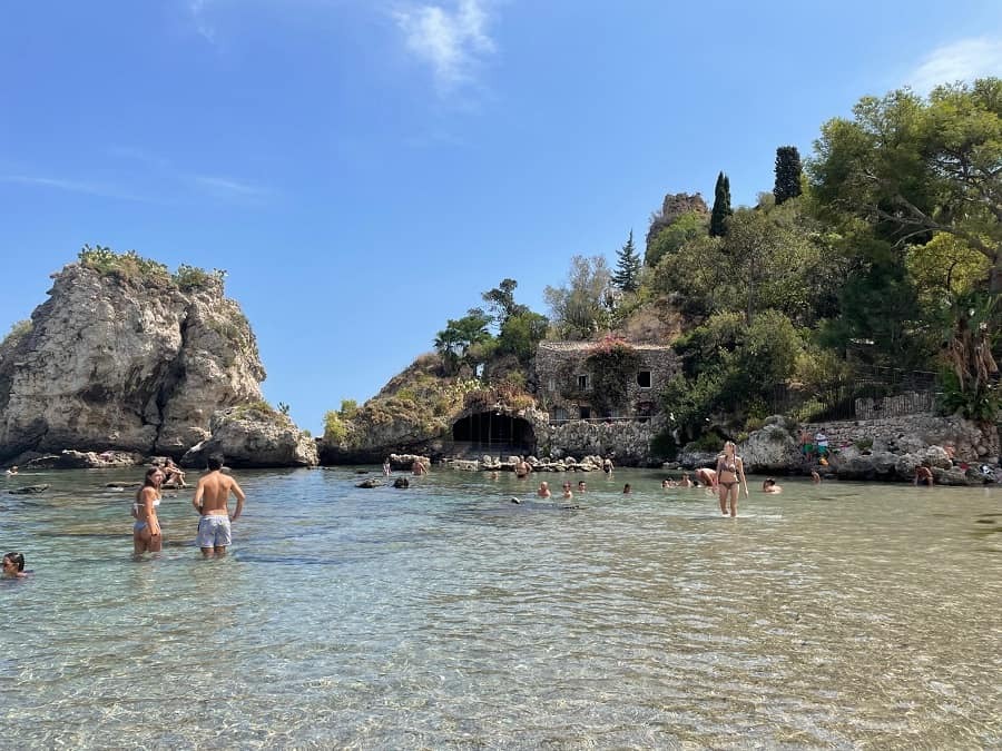 Isola Bella beach in Taormina
