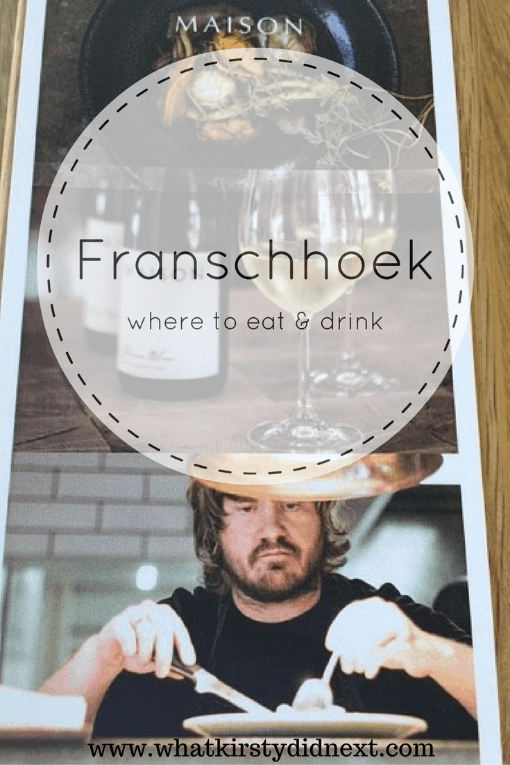 Wining and dining in Franschhoek