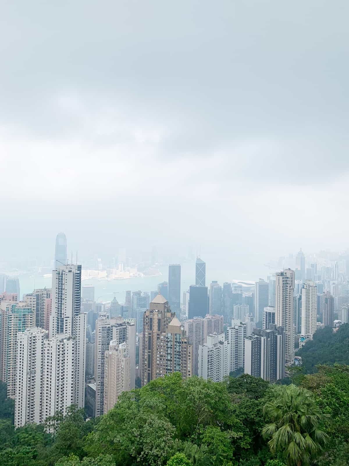 View from The Peak in Hong Kong