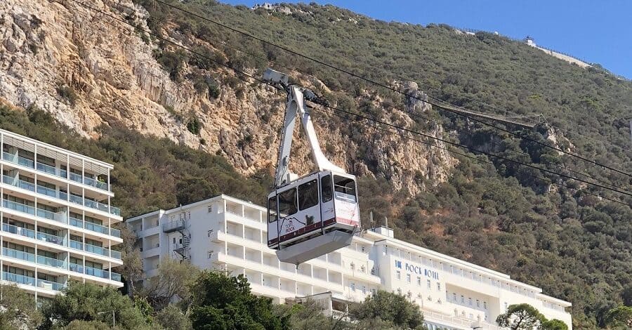 Top of the rock cable car Gibraltar