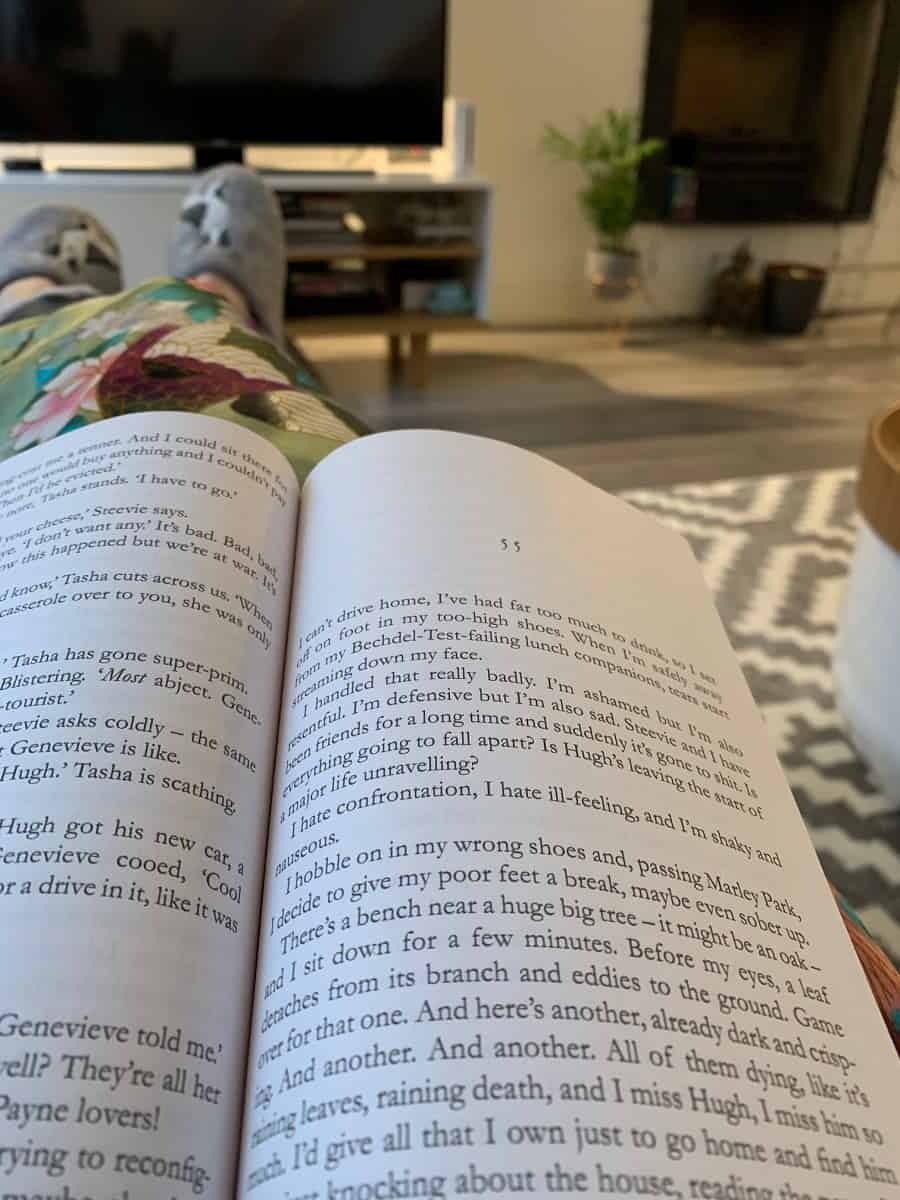 Reading on the couch