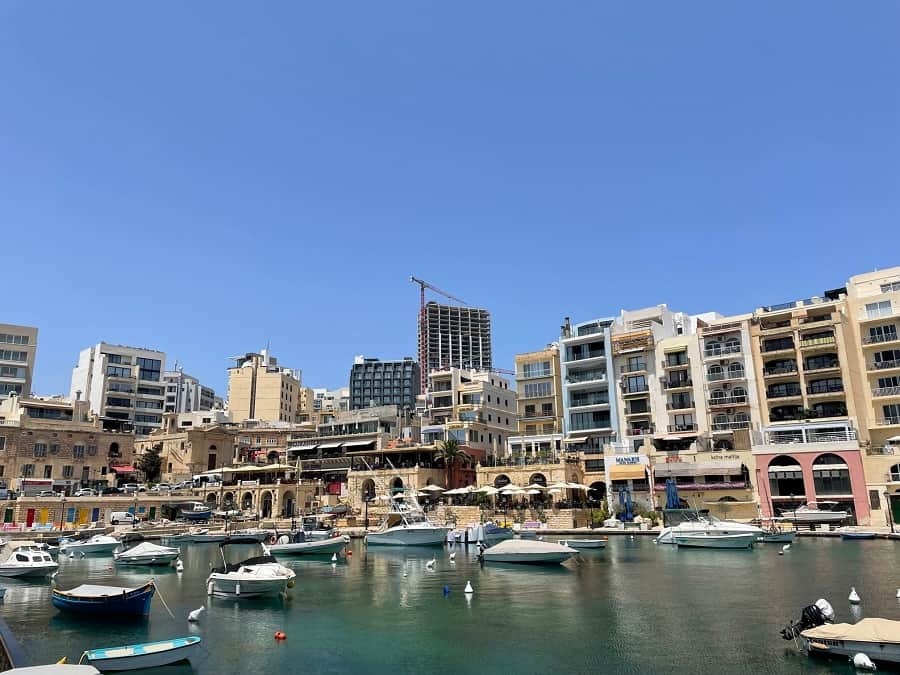 St Julian's bay in Malta