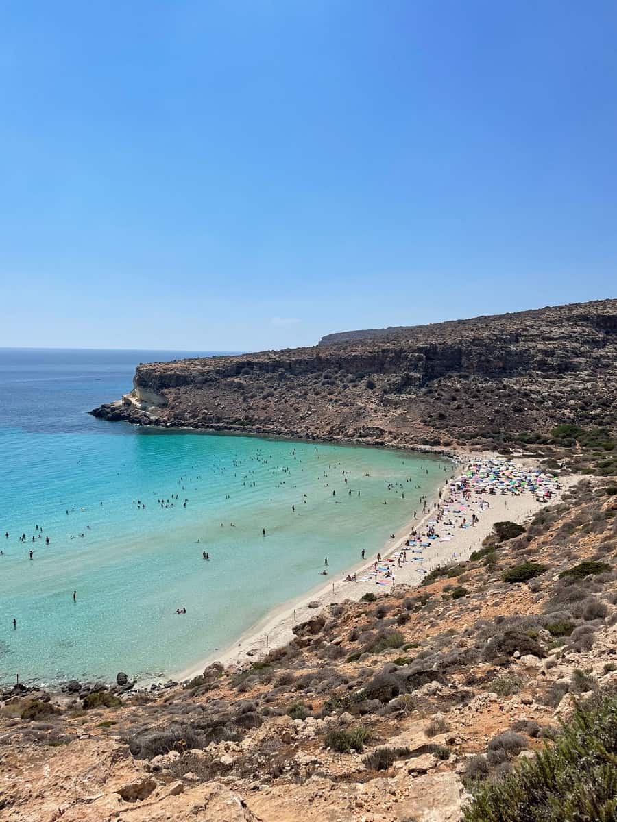A beach in Lampedusa