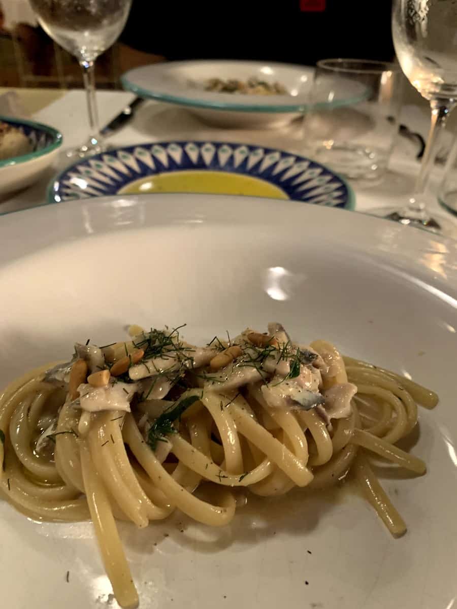 Pasta dish from ristorante il Monastero