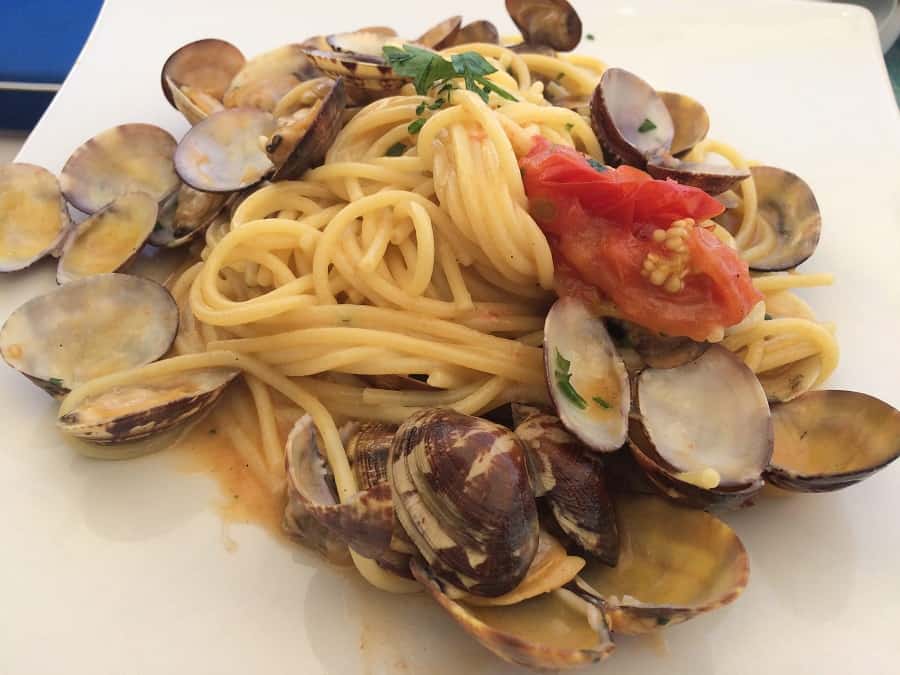 Spaghetti vongole from Casa Celestino Ischia