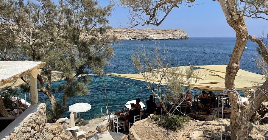 Restaurant with sea view in Lampedusa